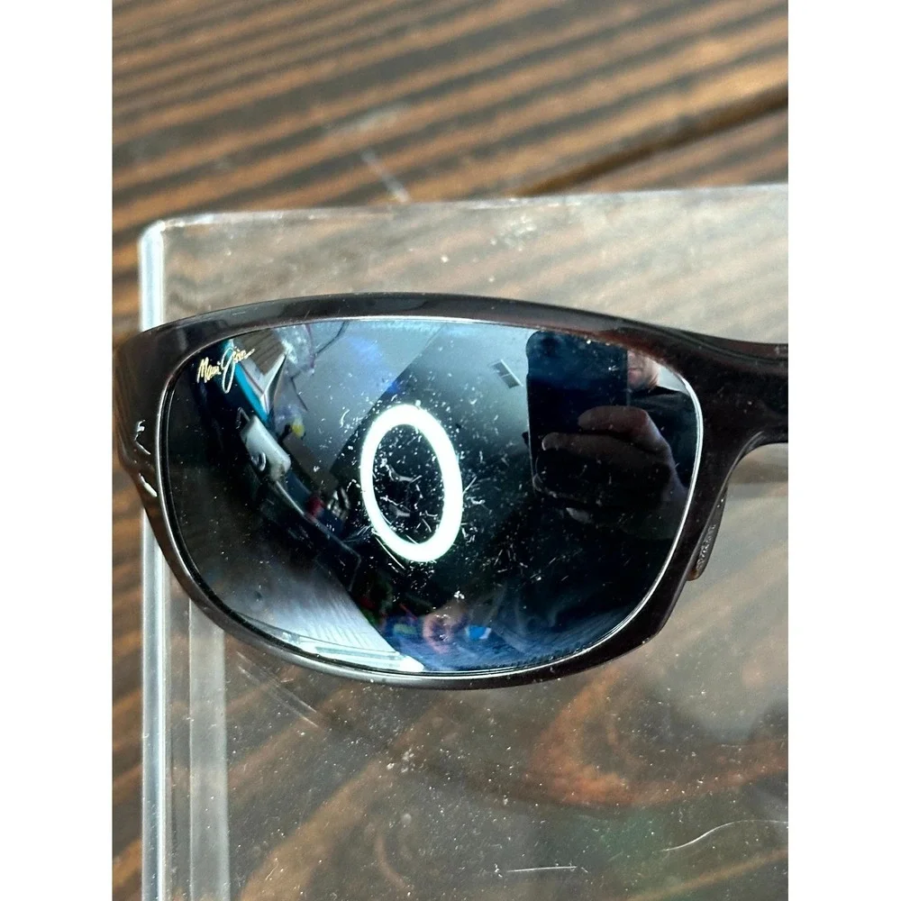 Maui Jim Twin Falls MP-BG MJ417-26B Men's Brown Sunglasses Wrap Full Rim 128mm